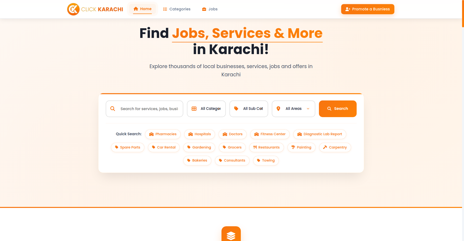 Click Karachi website
